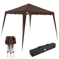 Deuba Vouwpaviljoen. party tent  Capri - Popup donkerbruin 3x3m