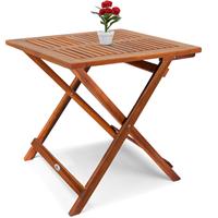 Casaria Klapptisch (1-St), Klappbar Holz 70x70x73cm 80kg Belastbar Akazie Balkon Garten Terrasse