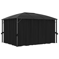 VIDAXL Pavillon Mit Vorhängen 400 X 300 X 265 Cm Anthrazit