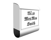 Klebefieber Briefkasten No.EK424 WunschText Gotische Schrift