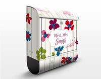 Klebefieber Briefkasten Wunschtext No.523 Kreise Floral Pattern 12er Set