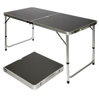 AMANKA Campingtisch aus Aluminium - 120x60cm Klapptisch Koffertisch grau