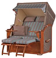 Strandkorb Seeblick Mahagoni PE grey Dessin 520