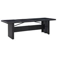 vidaxl Gartentisch  Schwarz