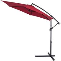 Kingsleeve Parasol AluminiumØ 300cm rood met UV-bescherming 40+