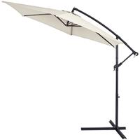 Kingsleeve Parasol Inklapbaar aluminium Beige inclusief slingerØ 330 cm