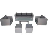 fonteyn | Salou Loungeset met Hoge Tafel | Dark Grey