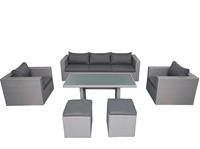 fonteyn | Salou Loungeset met Hoge Tafel | Dark Grey