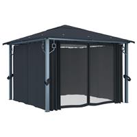 vidaxl Pavillon mit Vorhängen 300×300 cm  Anthrazit