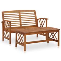 vidaXL 2-tlg. Garten-Lounge-Set Massivholz Akazie Braun