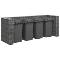 VidaXL schanskorfmuur containers 320x100x120cm zilver