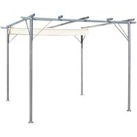 VidaXL Pergola met uitschuifbaar dak 300x300x225cm wit