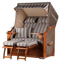 Strandkorb Seeblick Mahagoni PE grey Dessin 537