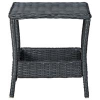 vidaxl Gartentisch Dunkelgrau 45x45x46,5 cm Poly Rattan Grau