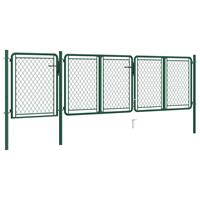 vidaXL Poort 75x395 cm staal groen