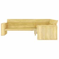 vidaxl Garten-Eckbank 239 cm Imprägniertes Kiefernholz Grün