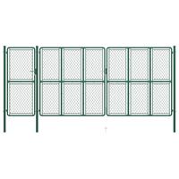 vidaXL Poort 200x495 cm staal groen