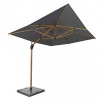Zweefparasol Hacienda 300x400cm (Charcoal) woodlook