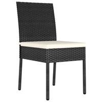 vidaXL Tuinstoelen 2 st poly rattan zwart