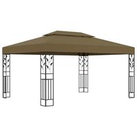 VidaXL Pavillon mit Doppeldach 3x4 m  Taupe