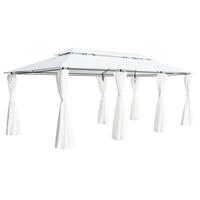 VidaXL Pavillon mit Vorhängen 600x298x270 cm  Weiß