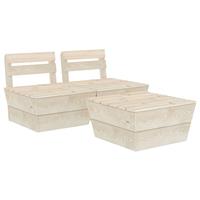 vidaXL 3-delige Loungeset pallet geïmpregneerd vurenhout