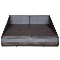 VidaXL Tuinbed 201x139 cm poly rattan bruin