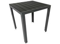 express Tuintafel aluminium met polywood tafelblad grijs 70 x 70 cm