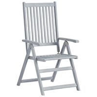 vidaXL Verstellbare Gartenstühle 6 Stk.  Grau