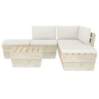 vidaXL 6-delige Loungeset met kussens pallet vurenhout