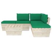 vidaXL 6-delige Loungeset met kussens pallet vurenhout