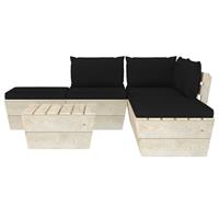 vidaXL 6-delige Loungeset met kussens pallet vurenhout