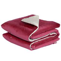 Hartman kussens Plaid 130x170cm   Jolie cassis