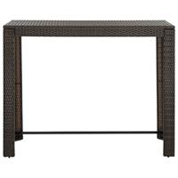 vidaXL Tuinbartafel 140,5x60,5x110,5 cm poly rattan bruin