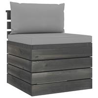 vidaXL 2-delige Loungeset met kussens pallet massief grenenhout