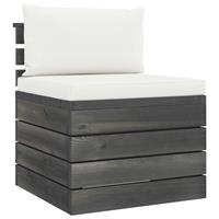 vidaXL 2-delige Loungeset met kussens pallet massief grenenhout