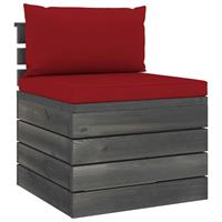 vidaXL 2-delige Loungeset met kussens pallet massief grenenhout