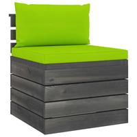 vidaXL 2-delige Loungeset met kussens pallet massief grenenhout