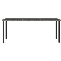 vidaXL Tuintafel 180x70x73 cm poly rattan grijs