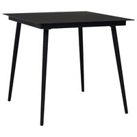 vidaXL 3-tlg. Garten-Essgruppe PVC Rattan  Schwarz