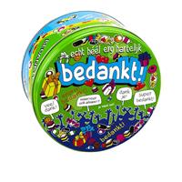 Bedankt cadeau snoeptrommel 14 x 7,5 cm - bewaarblikken / koektrommels