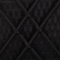 vidaXL Sonnenliege mit Auflage Poly Rattan  Schwarz
