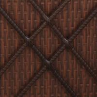 vidaXL Ligbed met kussen converteerbaar poly rattan bruin
