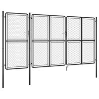 vidaXL Poort 200x395 cm staal antraciet