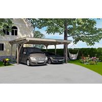 Weka dubbele carport 616 A met ronde boog 500x500cm