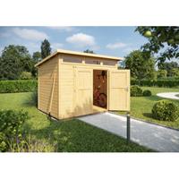 Weka Gartenhaus Massivholz natur 235 x 239 cm