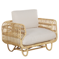 Beliani Fauteuil rotan beige DOLCEDO