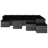 vidaXL 12-delige Loungeset met kussens pallet massief grenenhout