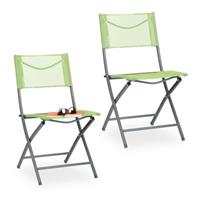 Relaxdays Klappbarer Gartenstuhl 2er Set grün