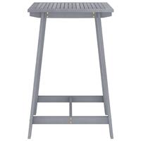 vidaXL Tuinbartafel 70x70x104 cm massief acaciahout grijs